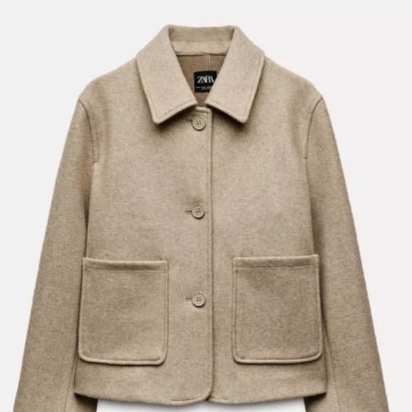 Zara Jackets & Blazers - Zara Women's Beige Pea Coat